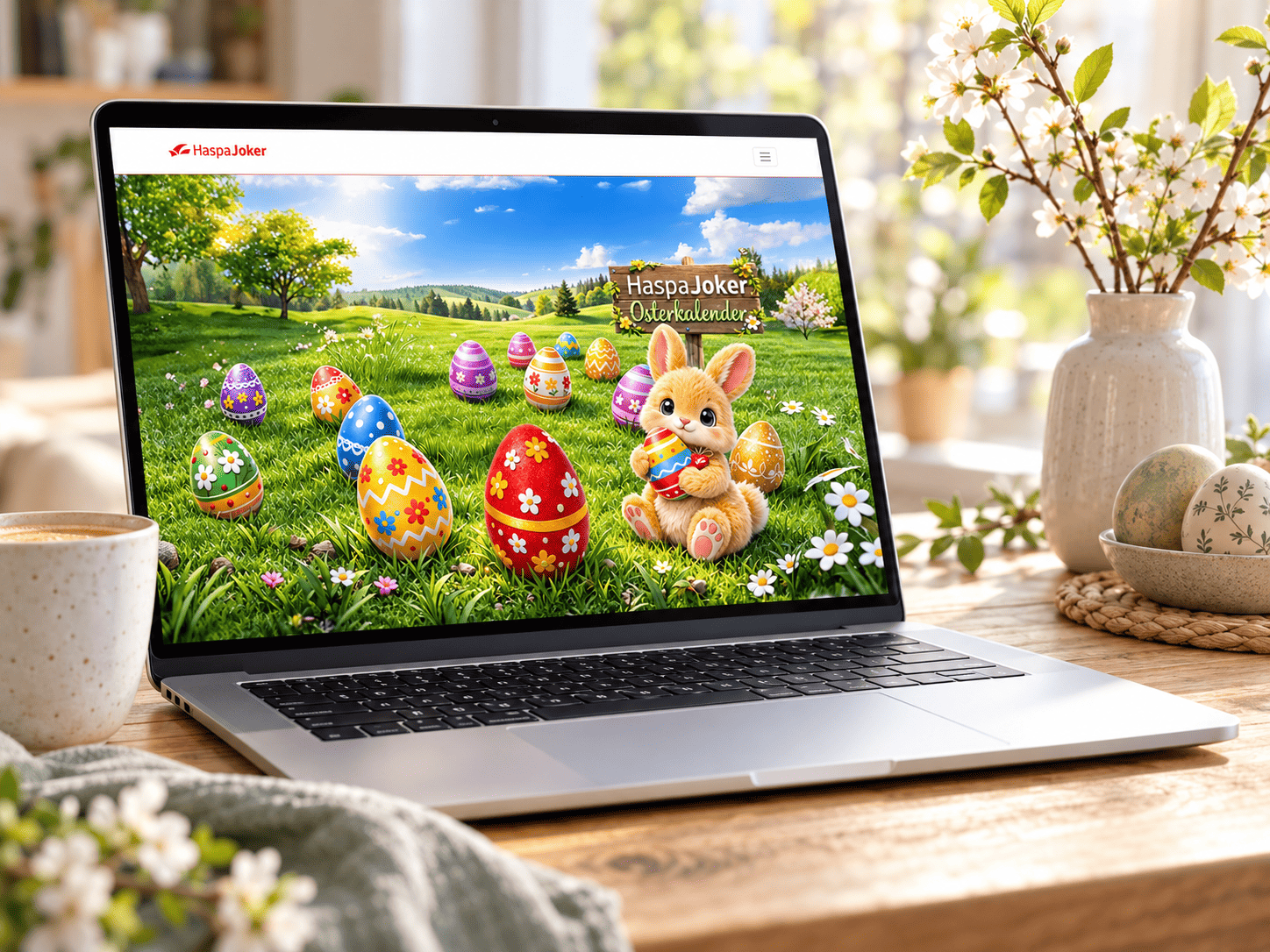 HaspaJoker Osterkalender — Desktop-Ansicht, Case-Study von digitalbynature