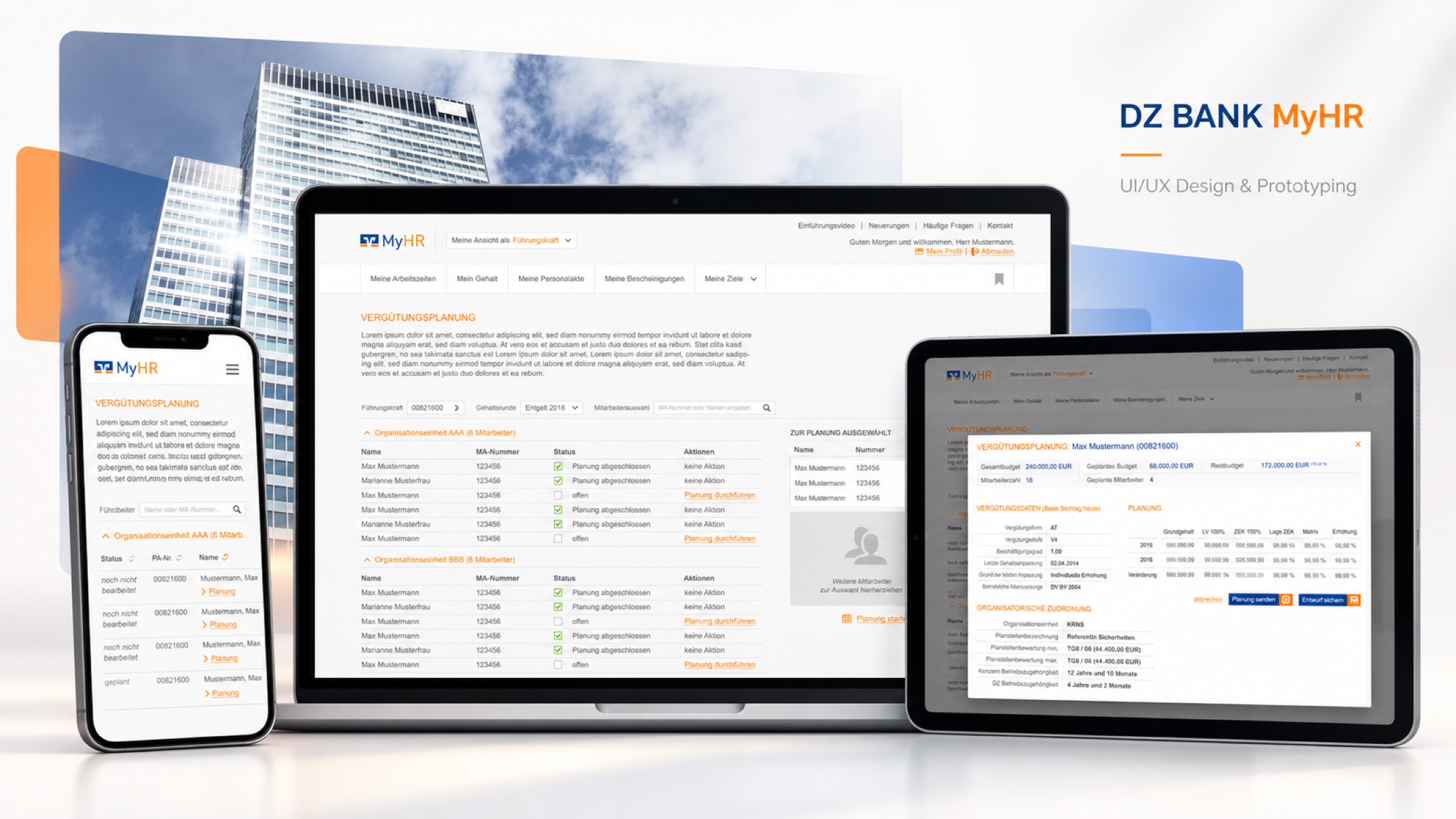 DZ Bank MyHR — das Portal über alle Geräte hinweg, Case-Study von digitalbynature
