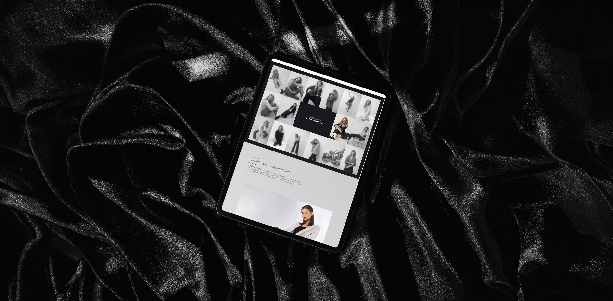 ESISTO — Website & Shop auf dem iPad, Case-Study von digitalbynature