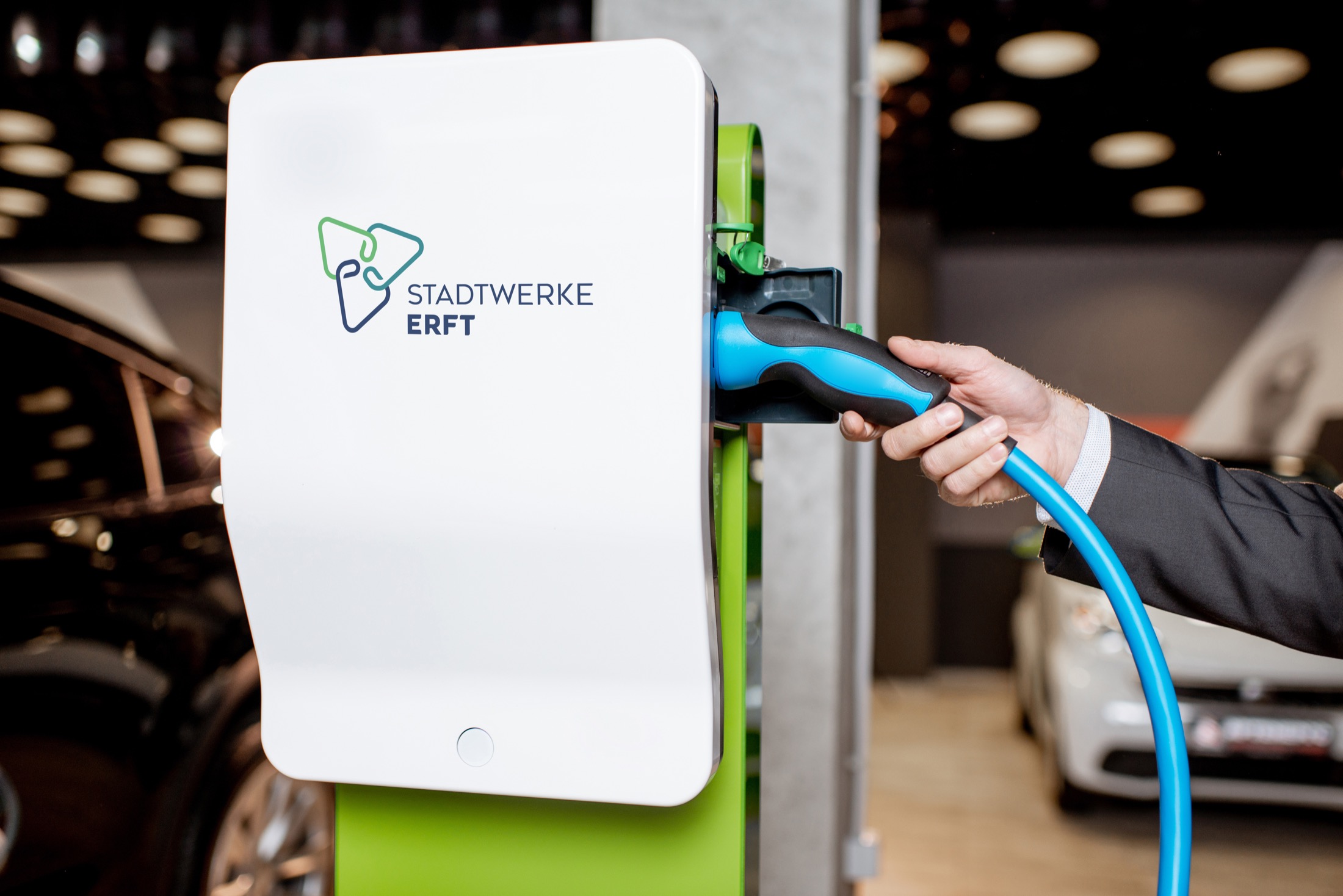 Stadtwerke Erft — E-Mobilität: Ladesäule mit neuem Markenauftritt
