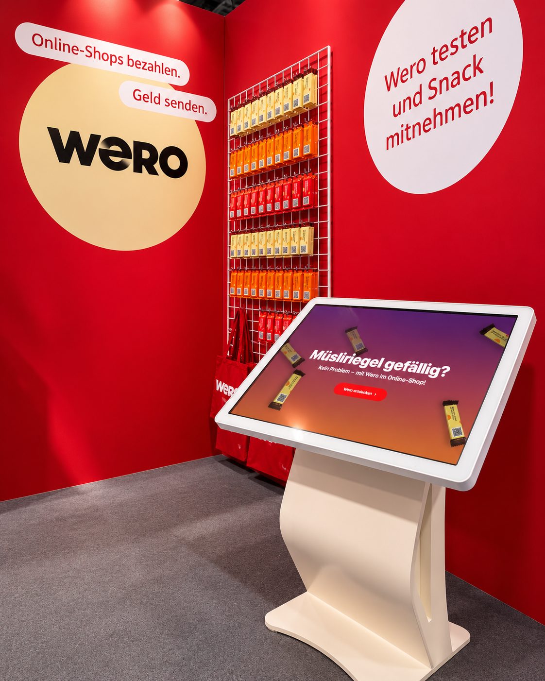 Wero Dummy Shop — der Dummy Shop auf dem Messeterminal am Wero-Stand, Case-Study von digitalbynature