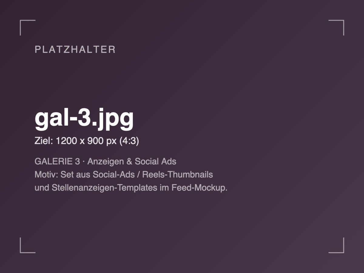 Recruiting-Anzeigen und Social-Media-Motive im Feed